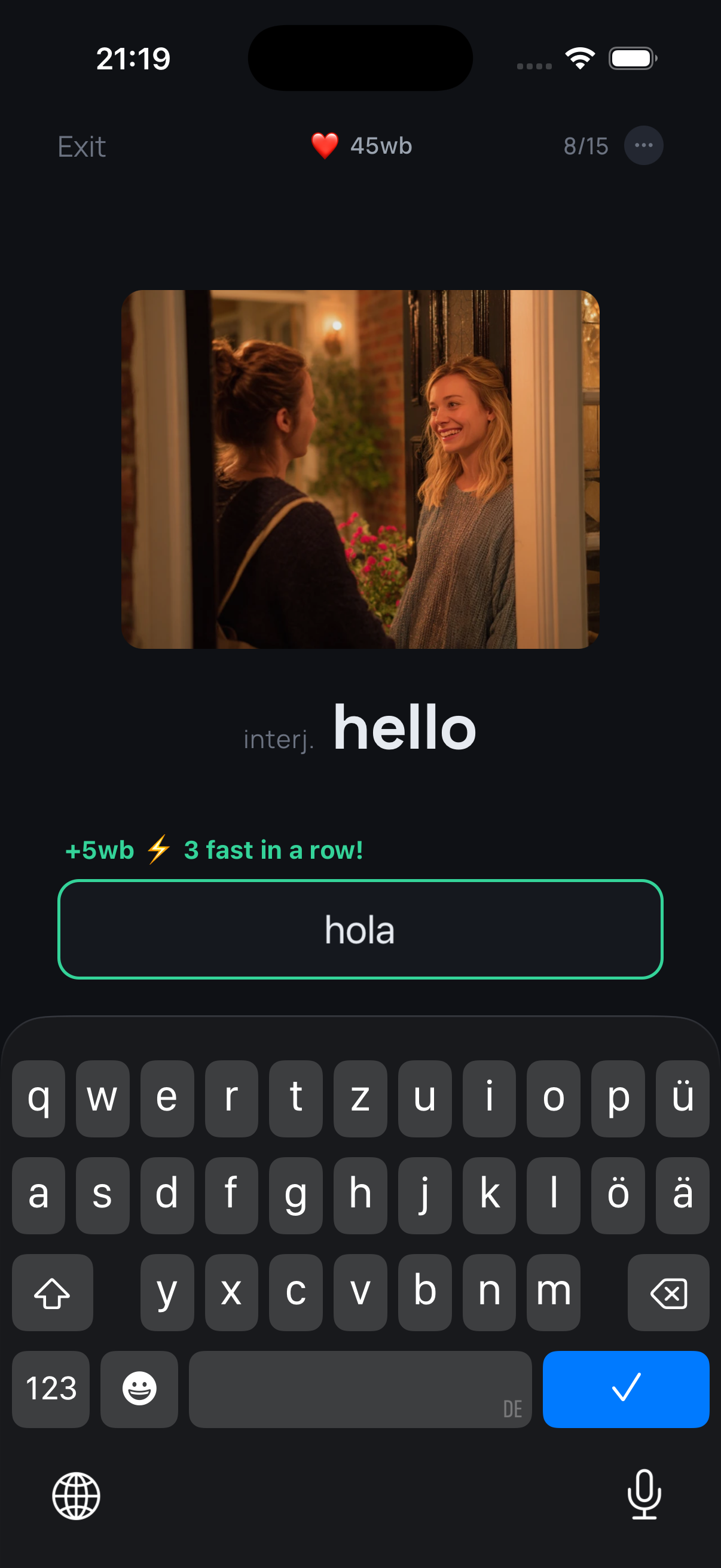 Vocabulary interface